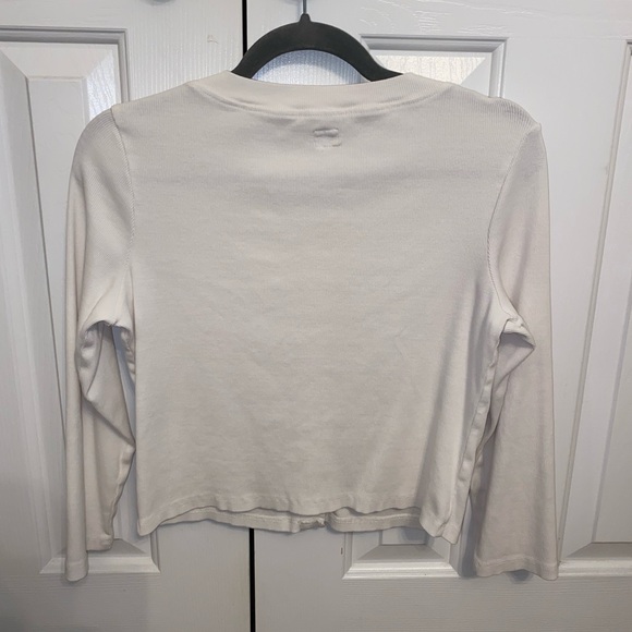 Free People Perfect Tones Set with Midi Skirt and Button Up Cardigan in Ivory - Picture 9 of 12